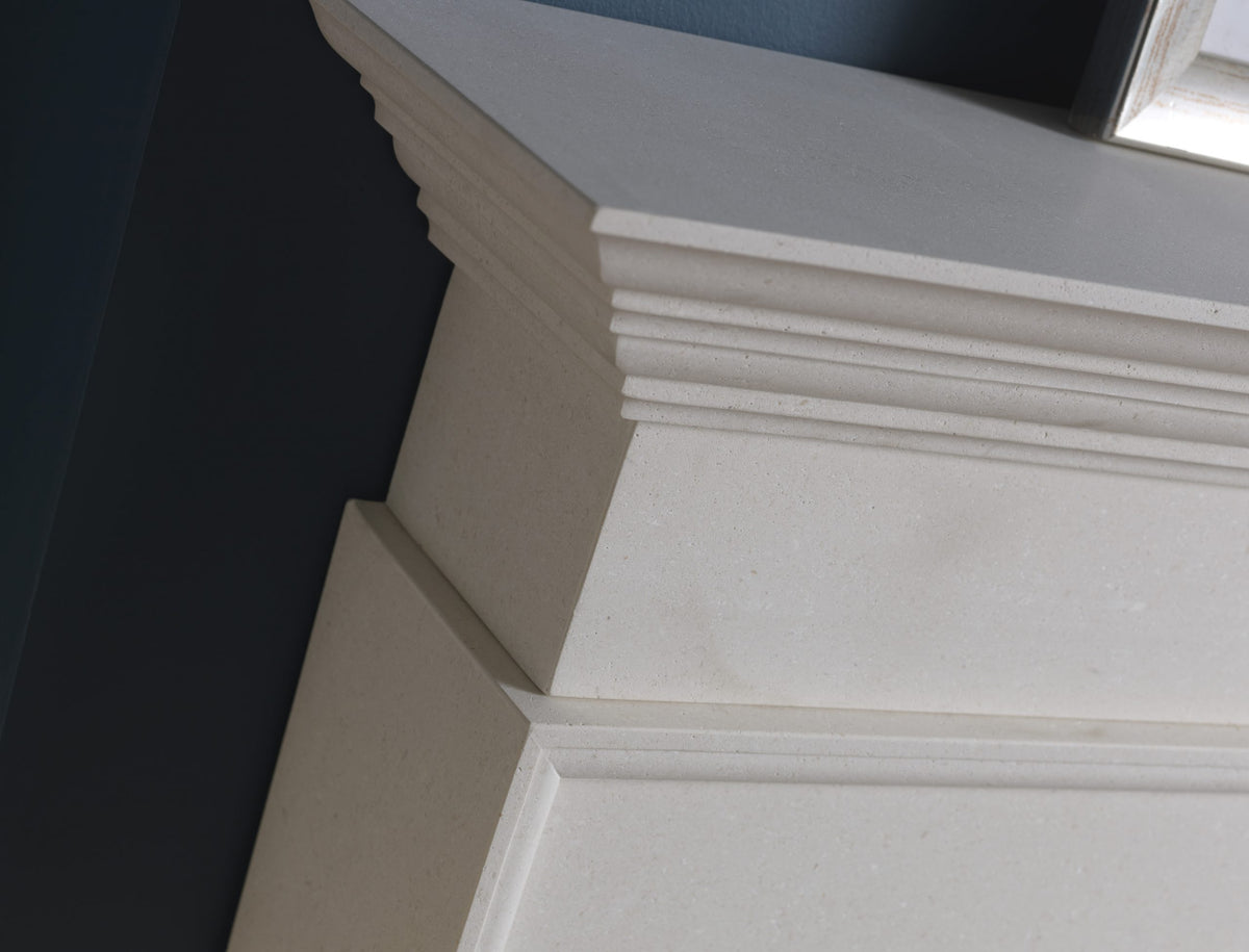 Penman Cortese 58" Agean Limestone Fireplace Mantel