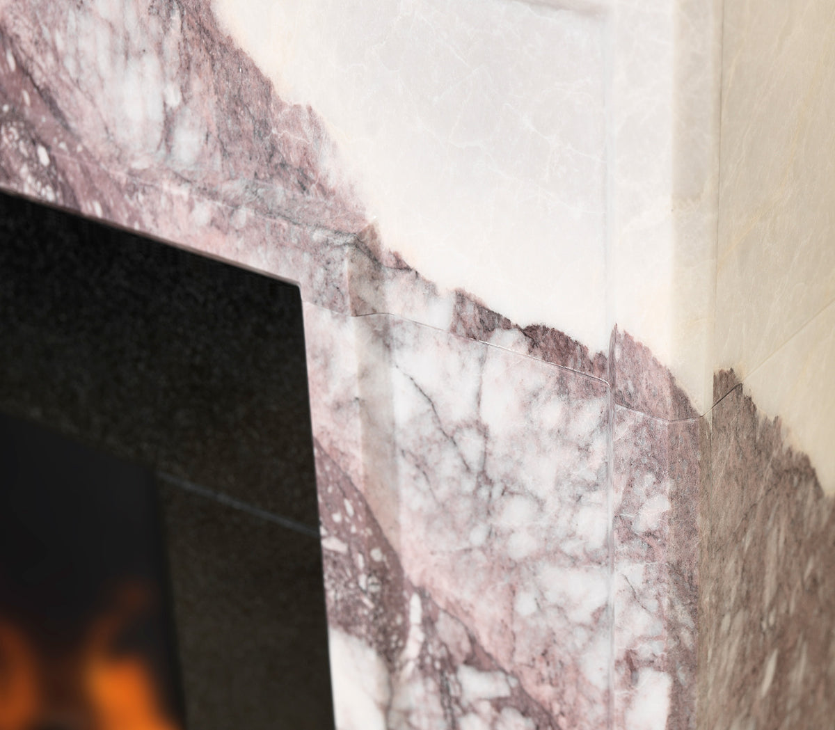 Penman Allora 51" Marble Fireplace Mantel