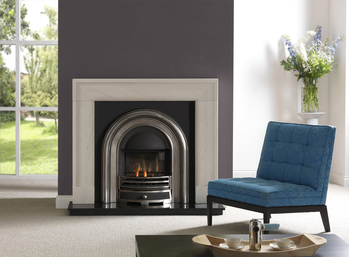Penman Arlington 52" Portuguese Limestone Fireplace Mantel
