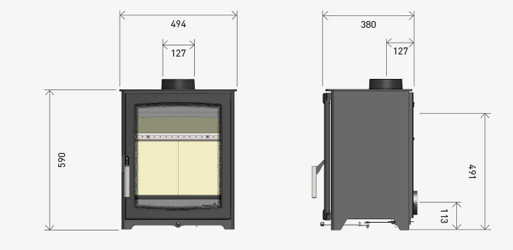 Hunter Aspect 5 Eco Wood Burning & Multi-Fuel Stove