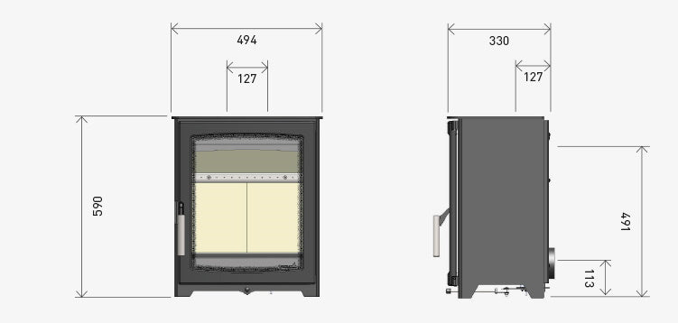 Hunter Aspect 5 Eco Wood Burning & Multi-Fuel Stove