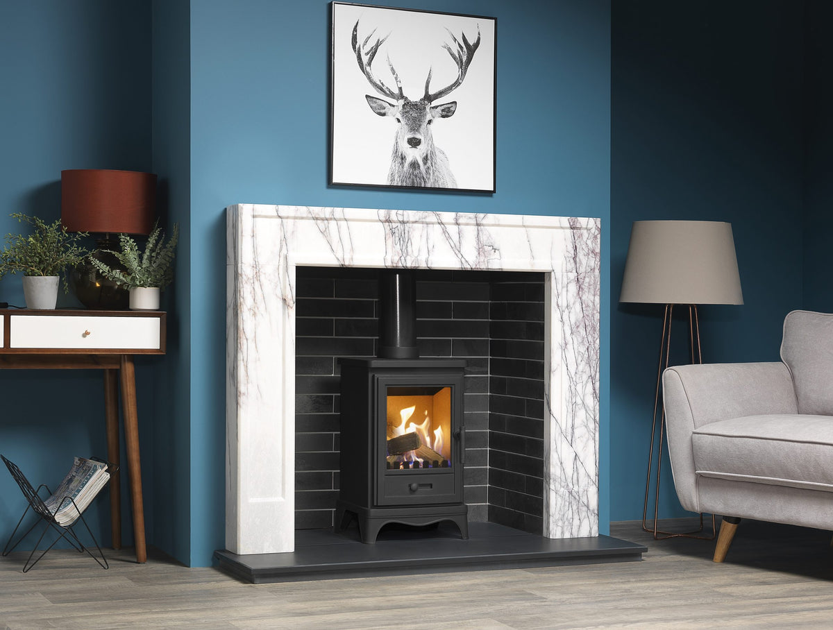 Penman Allora 51" Marble Fireplace Mantel