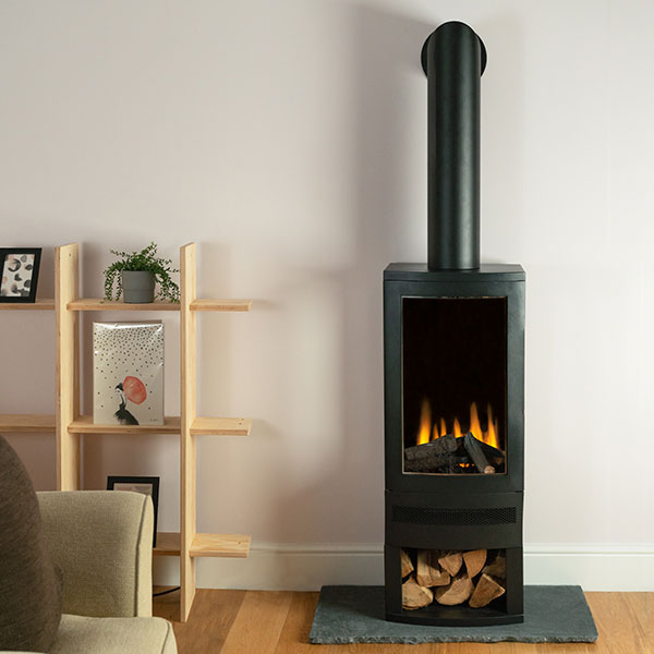British Fires Bramshaw Electric Stove with Log Storage