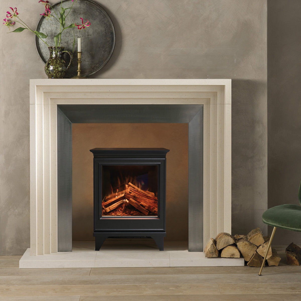 Evonic Campden Electric Stove Black Edition