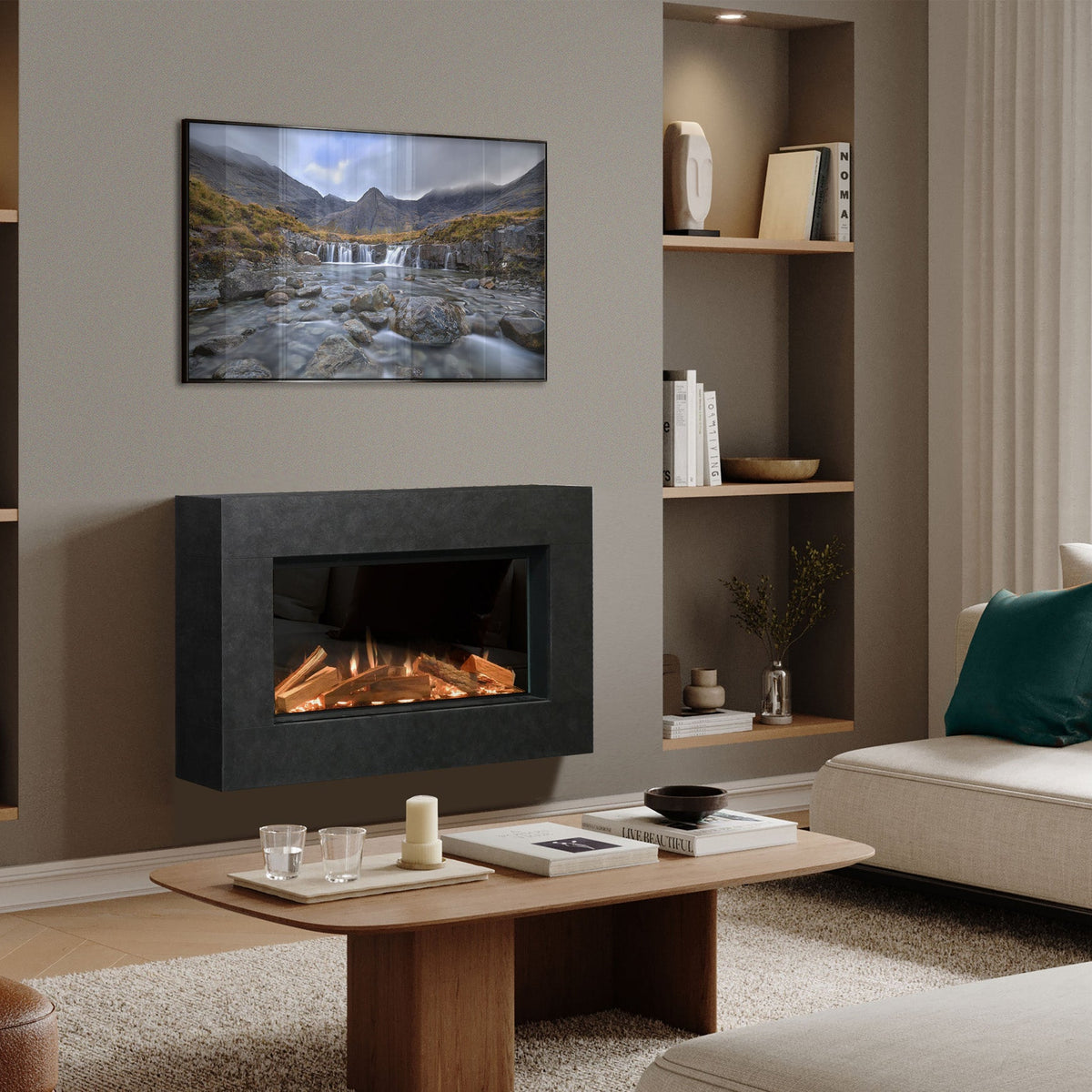 Evonic Chiswick SL Frame Electric Fire Suite