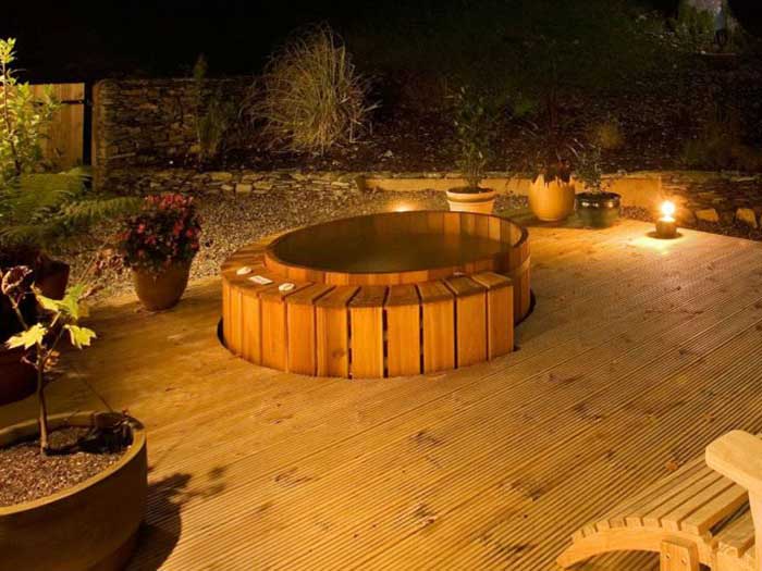 Aurora Inset Cedar Wood Hot Tub (4 Person)