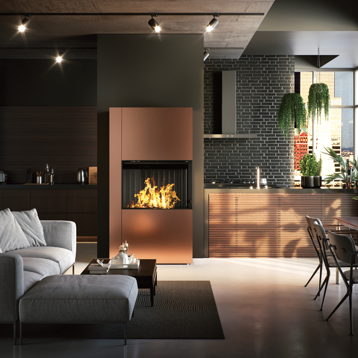Dru Spartherm Lean 2L-70h 2.1 Wood Burning Fire