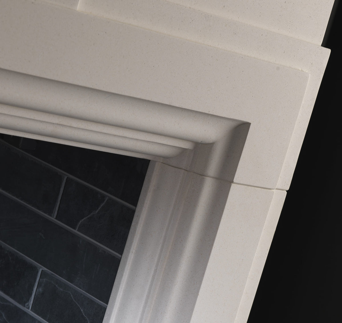 Penman Hadley 56" Agean Limestone Fireplace Mantel