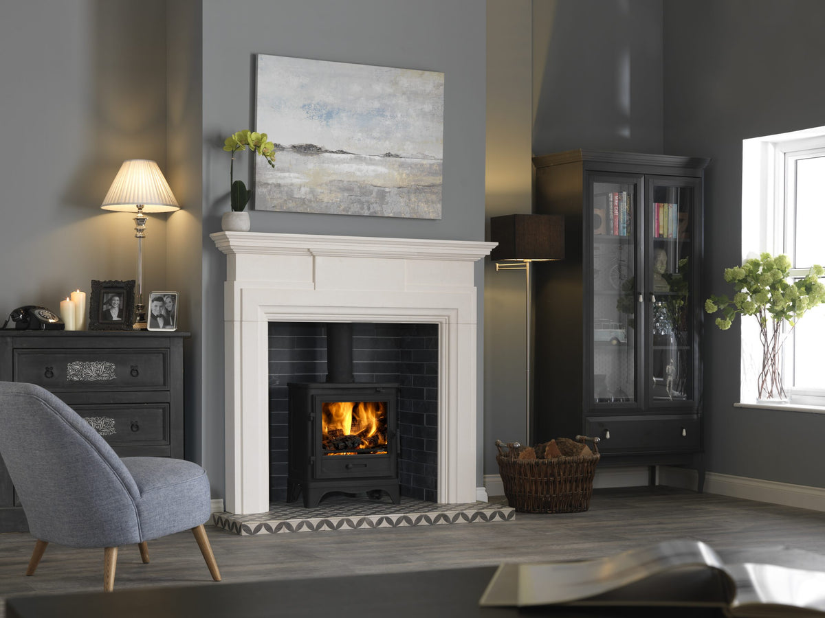 Penman Hadley 56" Agean Limestone Fireplace Mantel