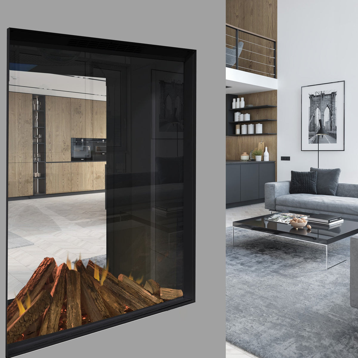 Evonic Halo 810 DS Double Sided Built-in Electric Fire