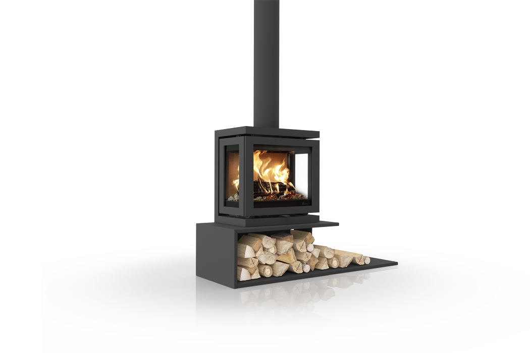 Dik Geurts Vidar Triple Small Floating Plateau Wood Burning Stove