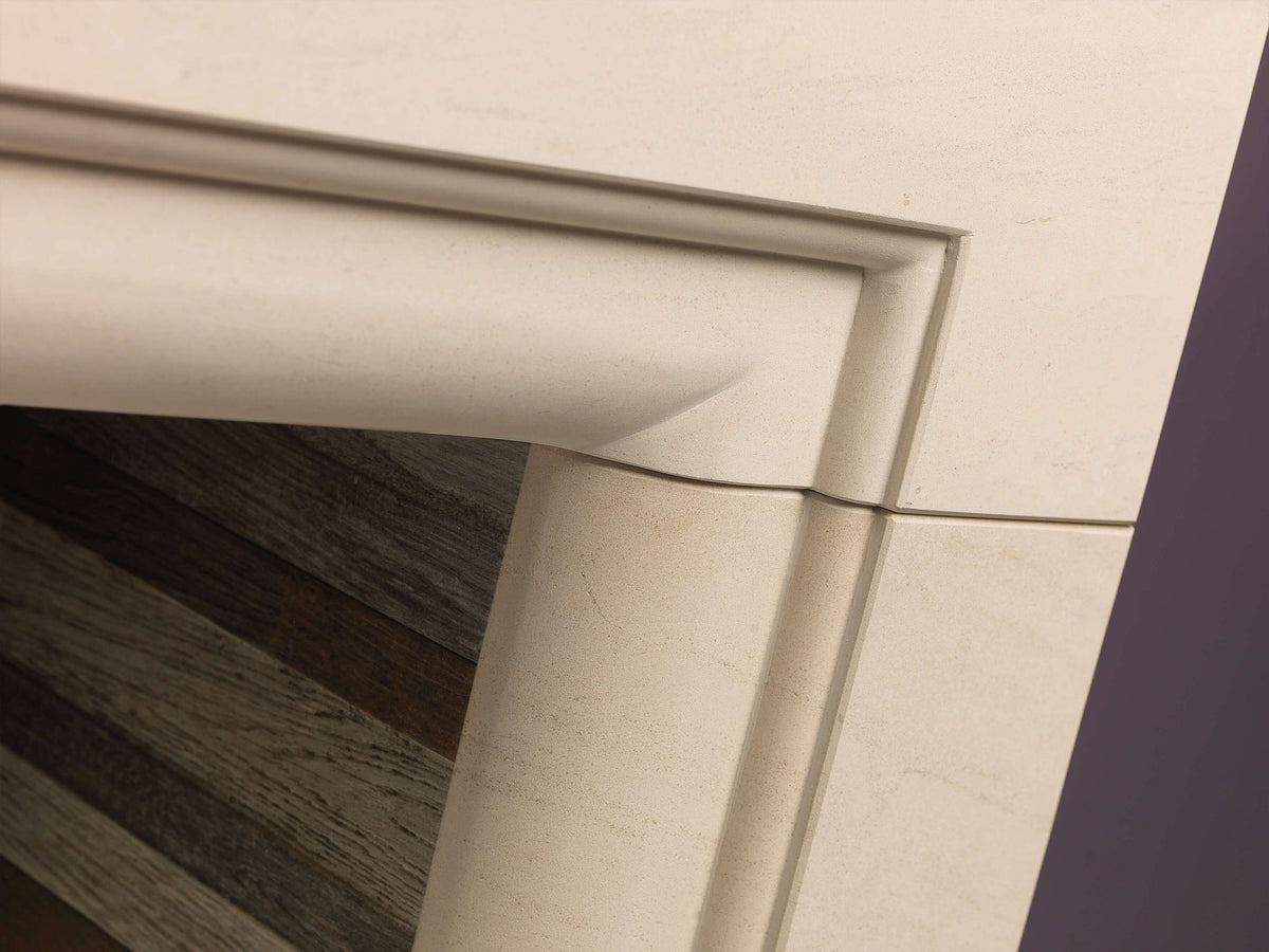 Penman Monza 54" Portuguese Limestone Fireplace Mantel