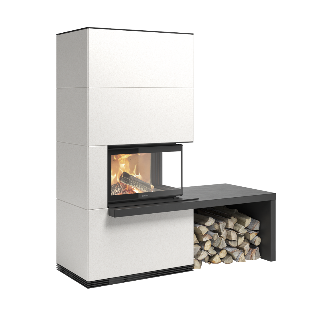 Contura i41A Artstone White Wood Burning Fireplace