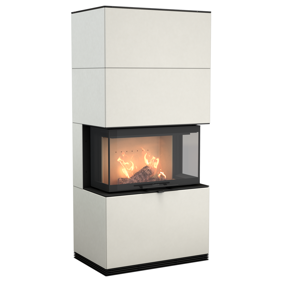 Contura i51A Artstone White Wood Burning Fireplace