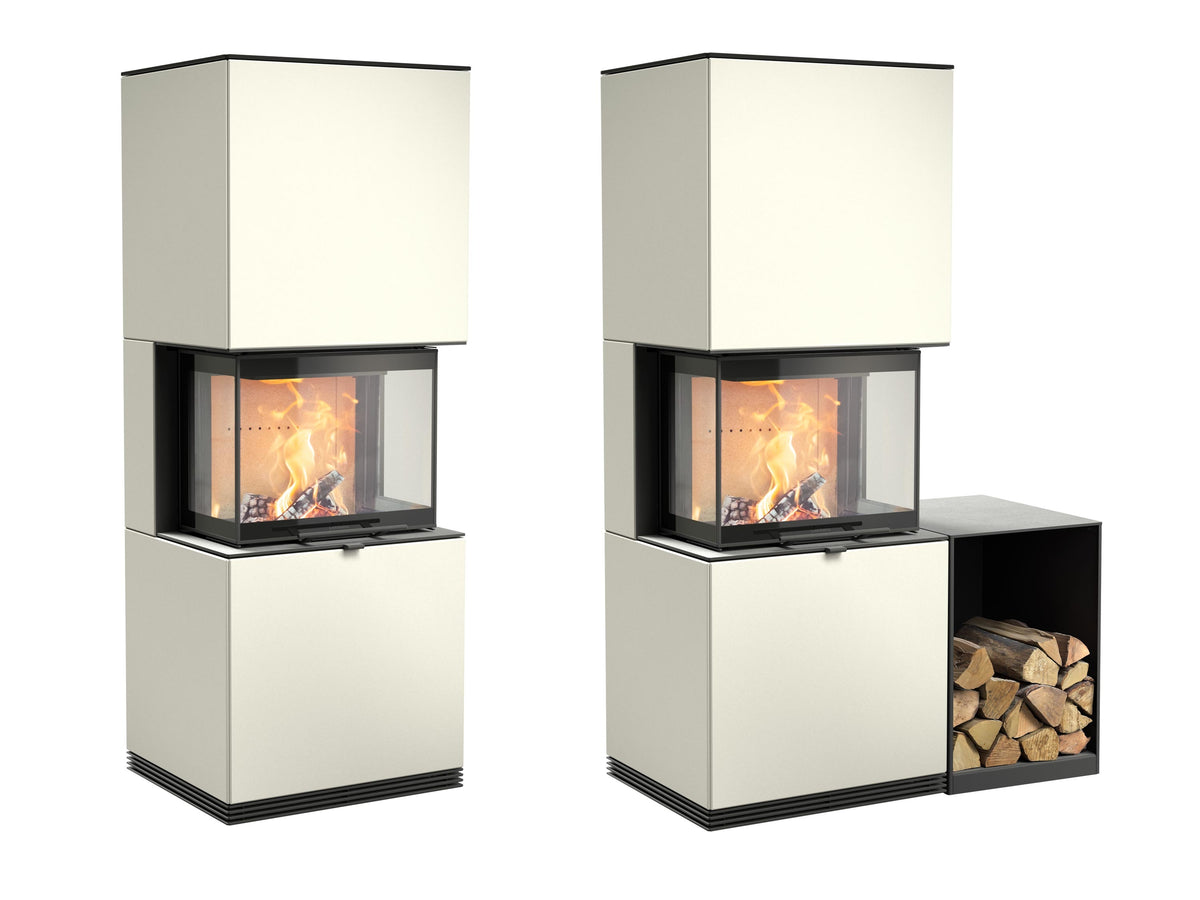 Contura i61A Artstone White Wood Burning Fireplace