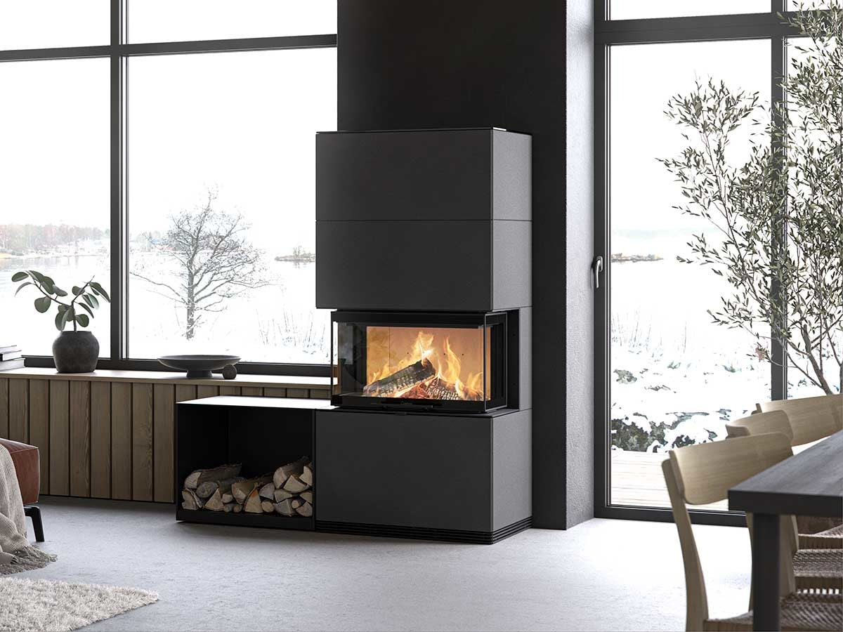 Contura i51AA Artstone Anthracite Wood Burning Fireplace