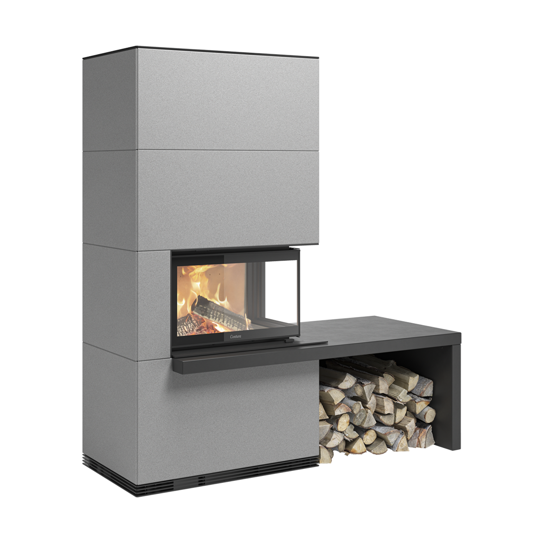 Contura i41AN Artstone Natural Wood Burning Fireplace
