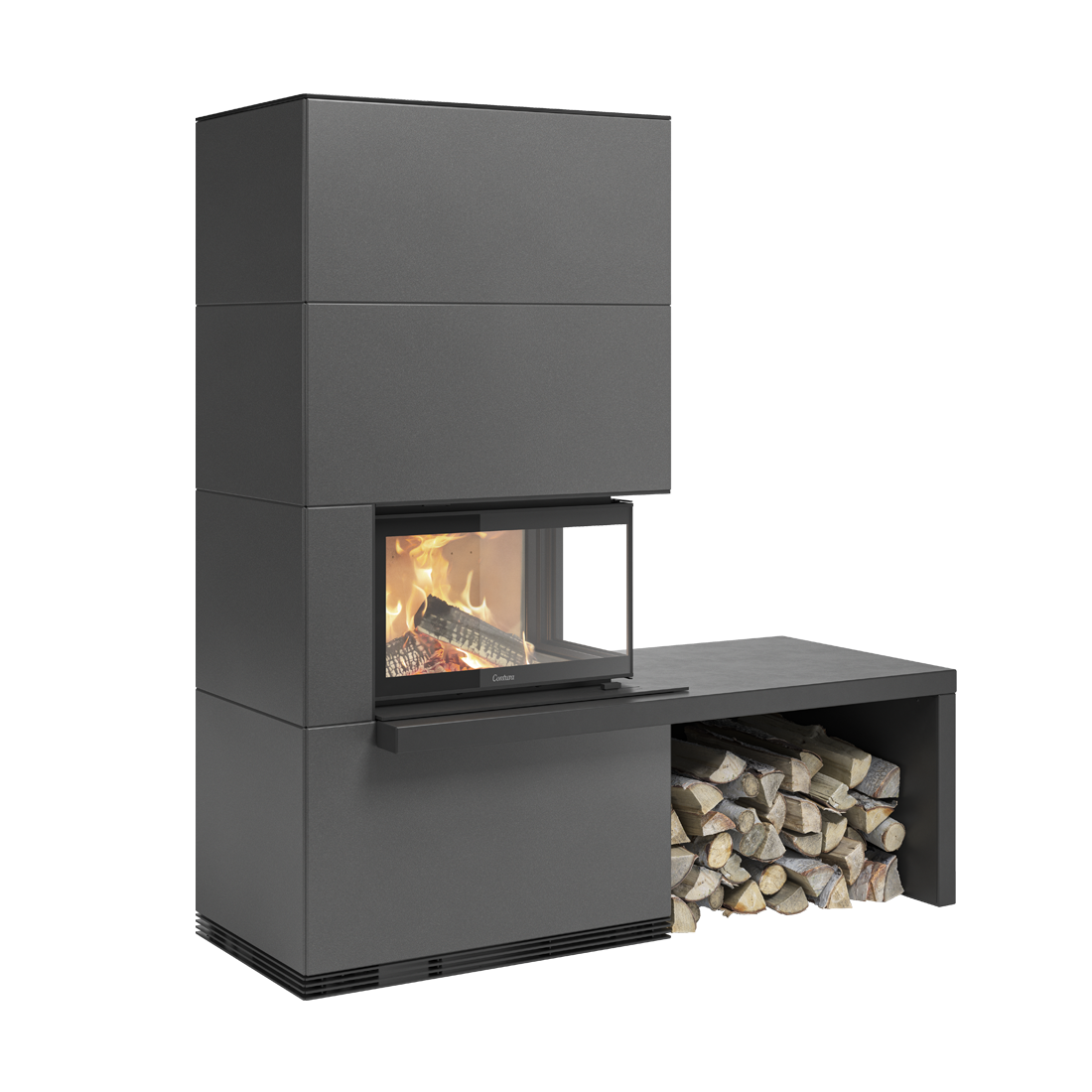 Contura i41AA Artstone Anthracite Wood Burning Fireplace