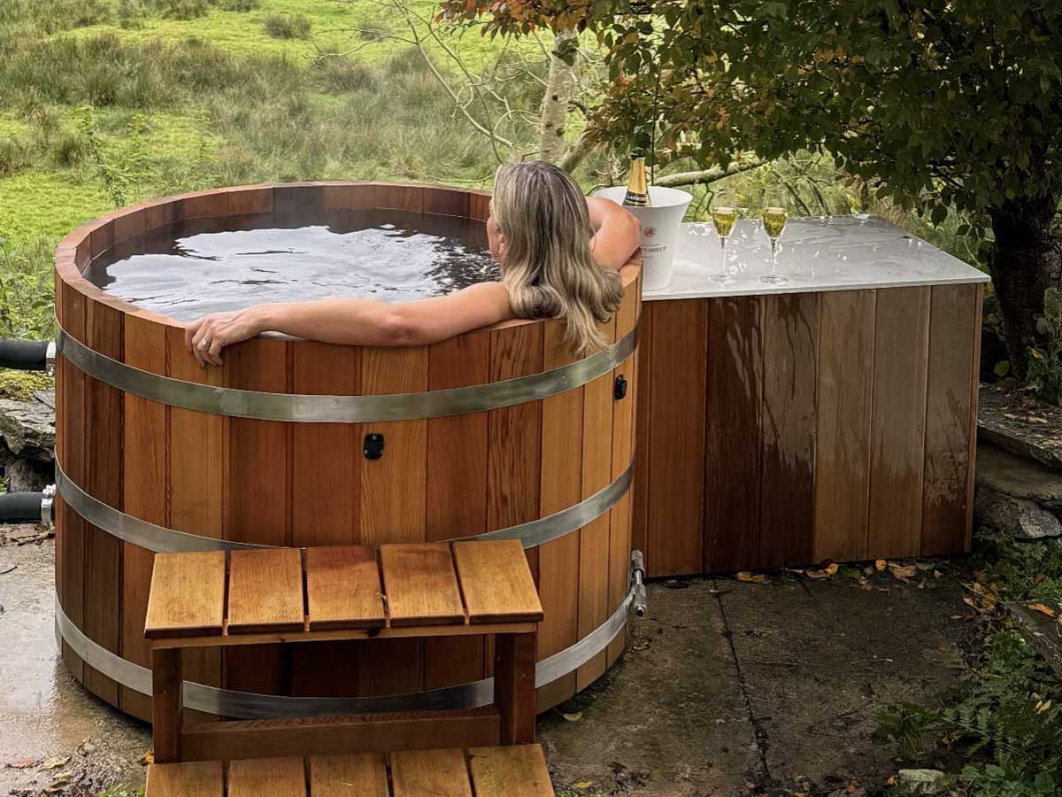Ofuro Round Cedar Wood Hot Tub