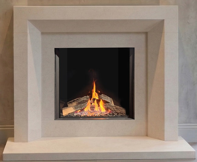 Penman Malton 53" Agean Limestone Fireplace Mantel
