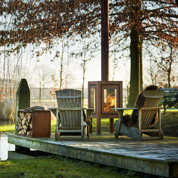 RB73 - Quaruba XXL - Weathered Premium Outdoor Chiminea and Wood Stove