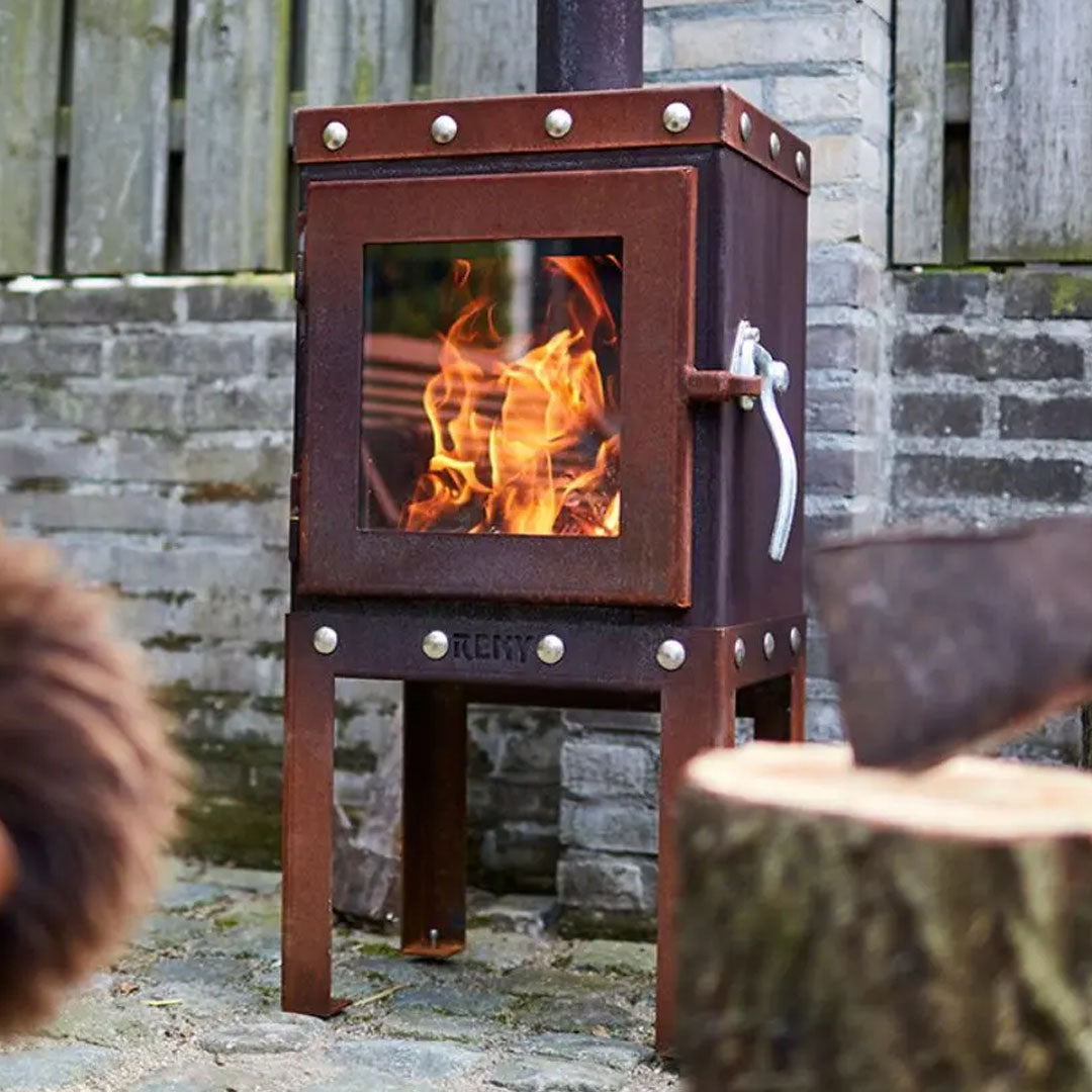 RB73 - Piquia - Weathered Premium Outdoor Chiminea and Wood Stove