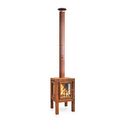RB73 - Quaruba L - Weathered Premium Outdoor Chiminea and Wood Stove