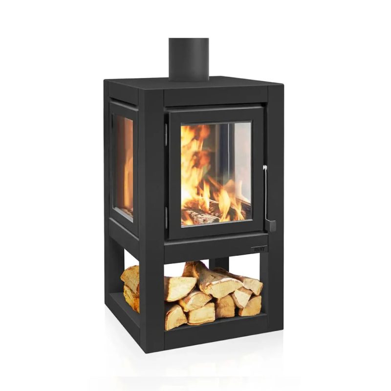 RB73 - Quaruba XXL - Stainless Steel Black Premium Outdoor Chiminea and Wood Stove