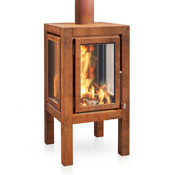 RB73 - Quaruba XXL - Weathered Premium Outdoor Chiminea and Wood Stove