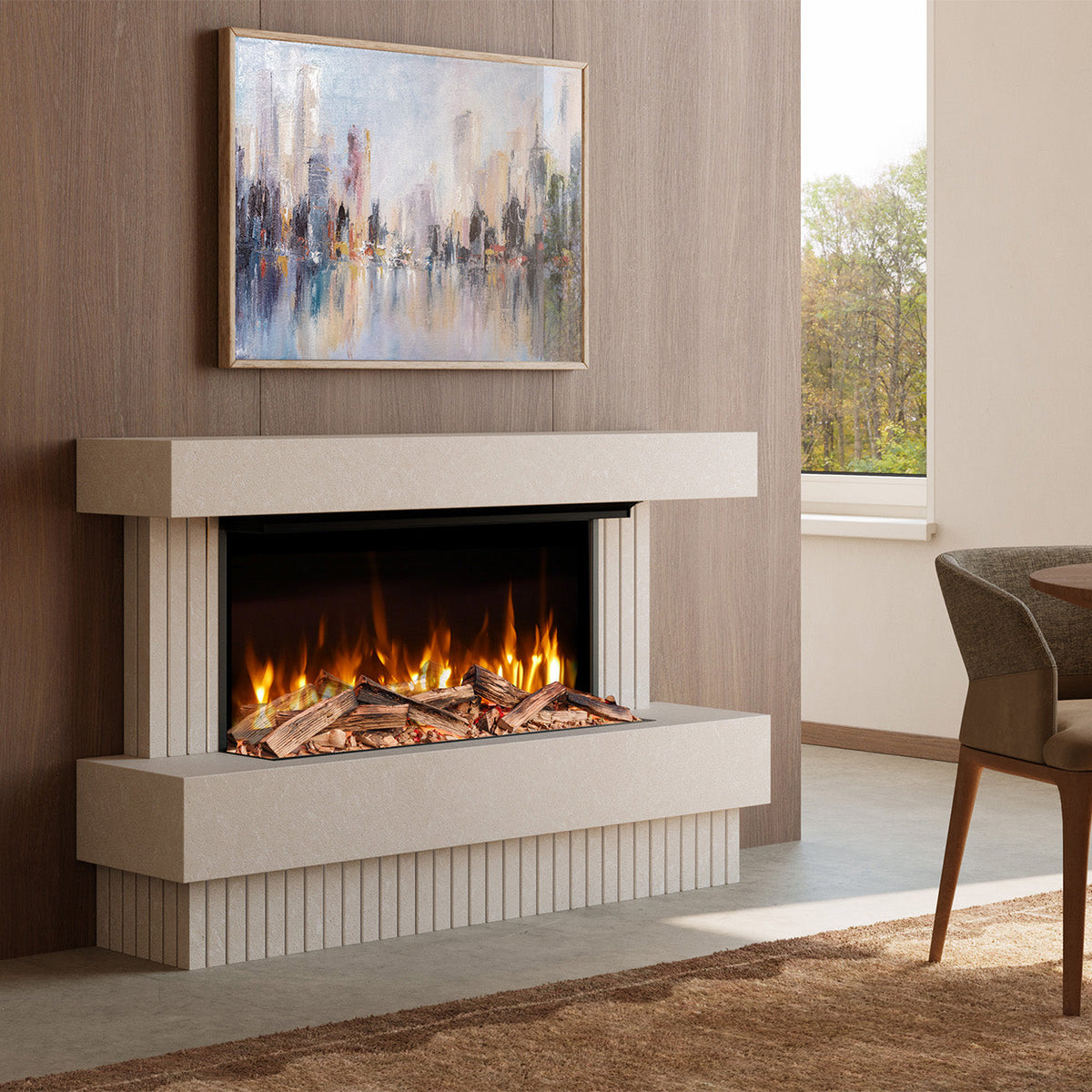 Evonic Stowford FS Marble Electric Fire Suite