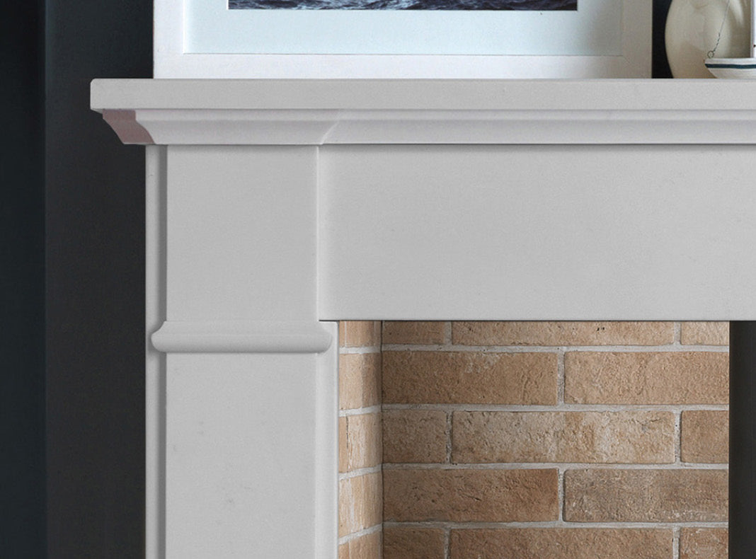 Penman Velletri 52" Agean Limestone Fireplace Mantel