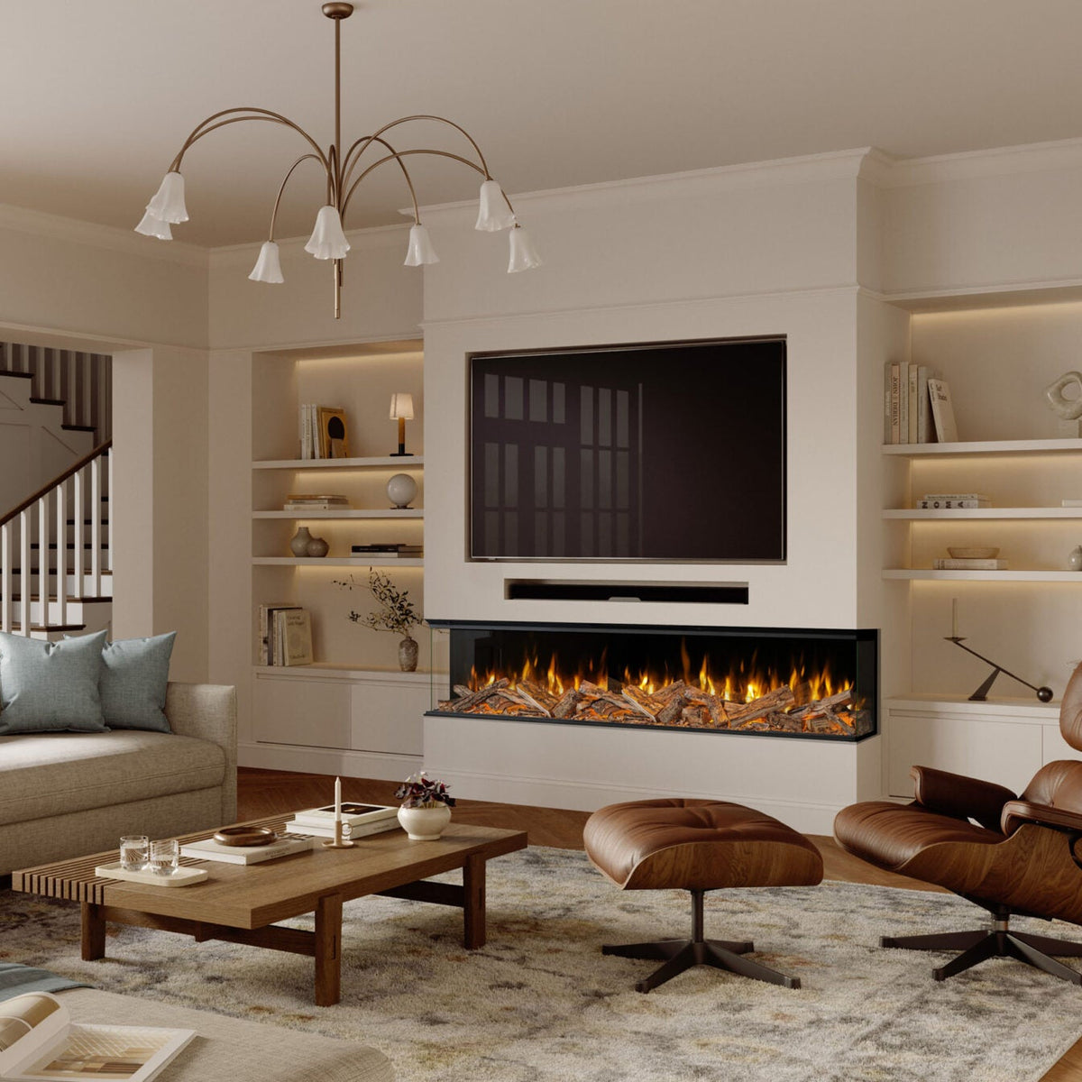 Evonic Volektra 2100 Built-in Electric Fire Black Edition