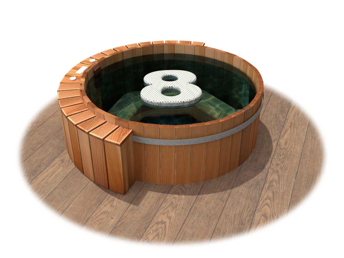 Aurora Inset Cedar Wood Hot Tub (8 Person)
