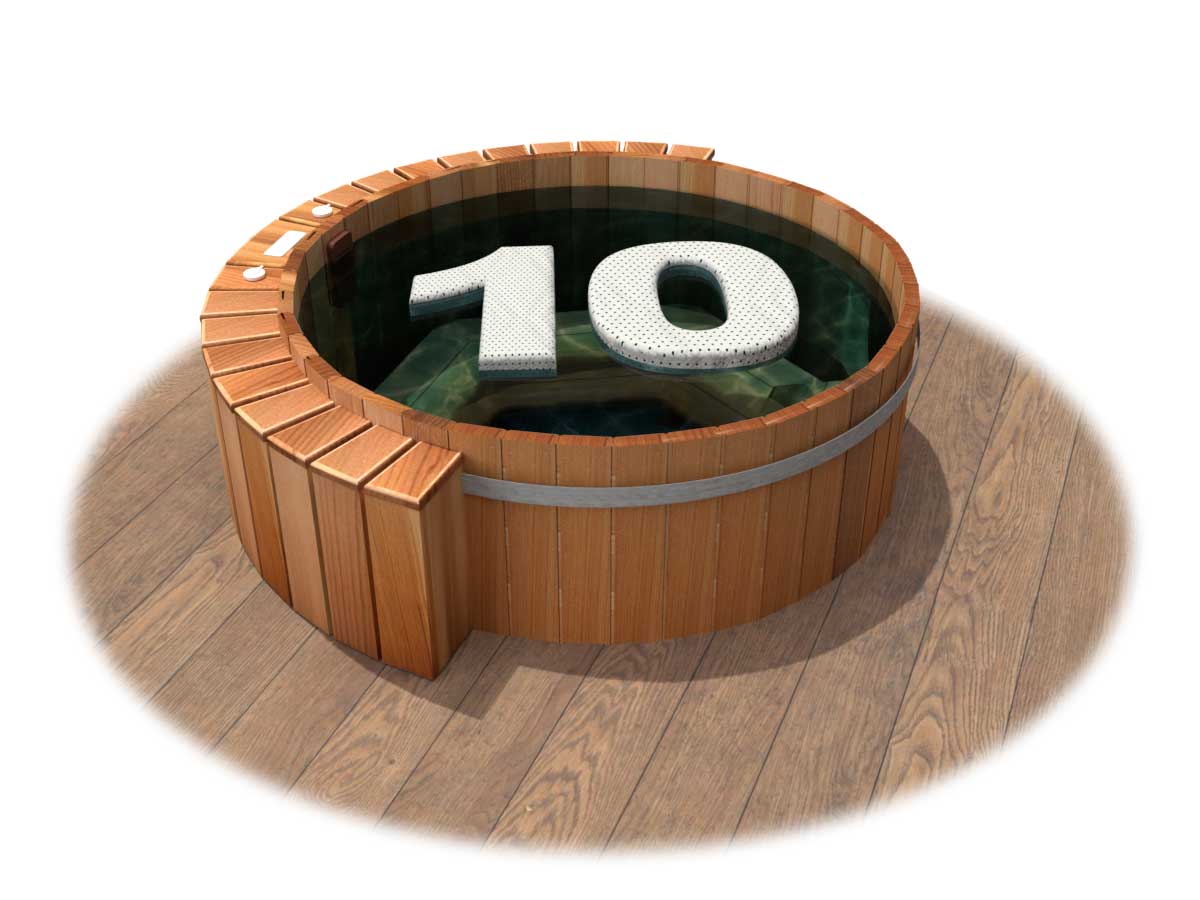 Aurora Inset Cedar Wood Hot Tub (10 Person)