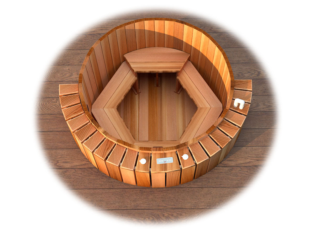 Aurora Inset Cedar Wood Hot Tub (10 Person)