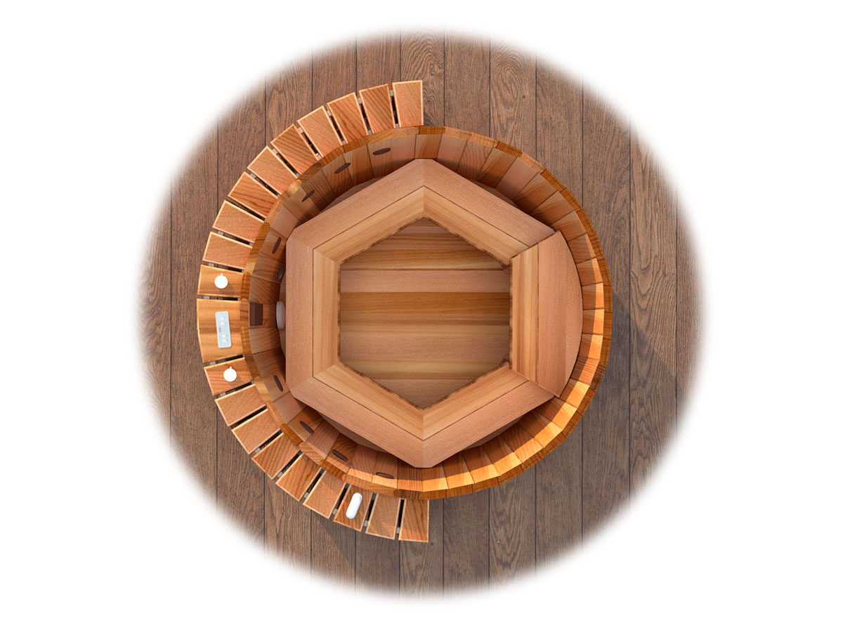 Aurora Inset Cedar Wood Hot Tub (10 Person)