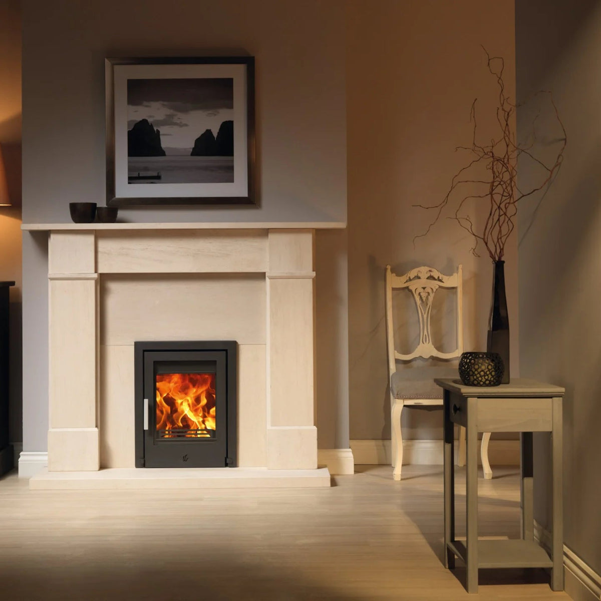 ACR Tenbury T400 Eco Inset Multi Fuel Stove with Black Glass Door